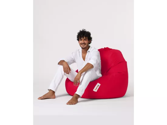 Pouf poire rouge Premium XXL