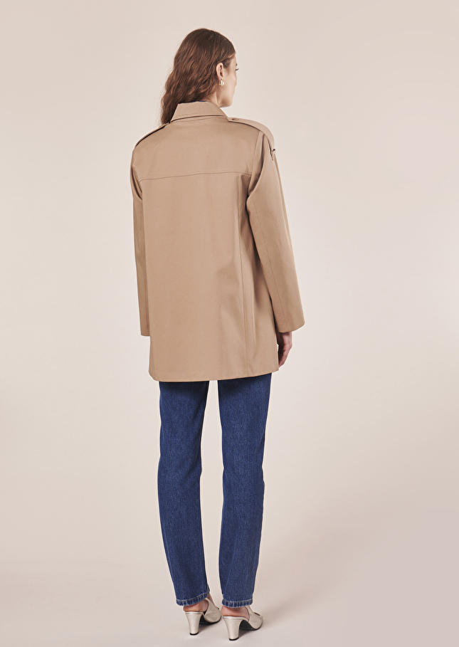 Trench Isolabeige en gabardine de coton