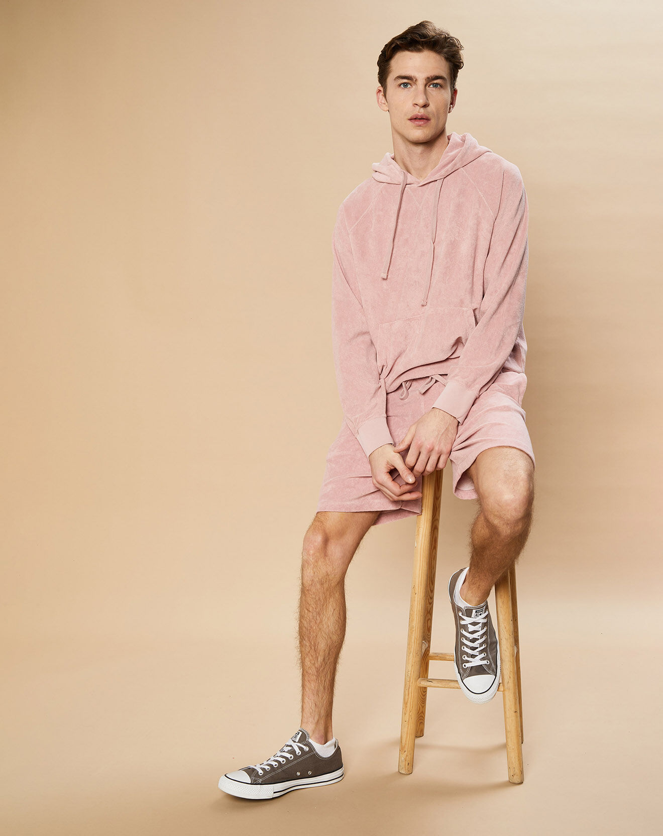 Hartford Sweat à capuche en éponge rose