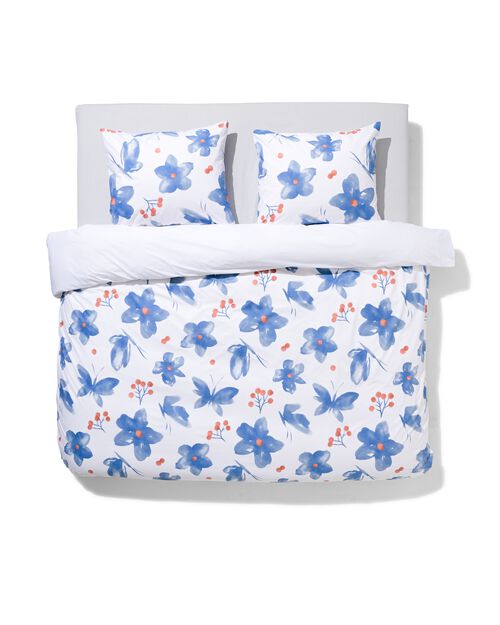 housse de couette en coton doux 240x200/220 papillon blanc