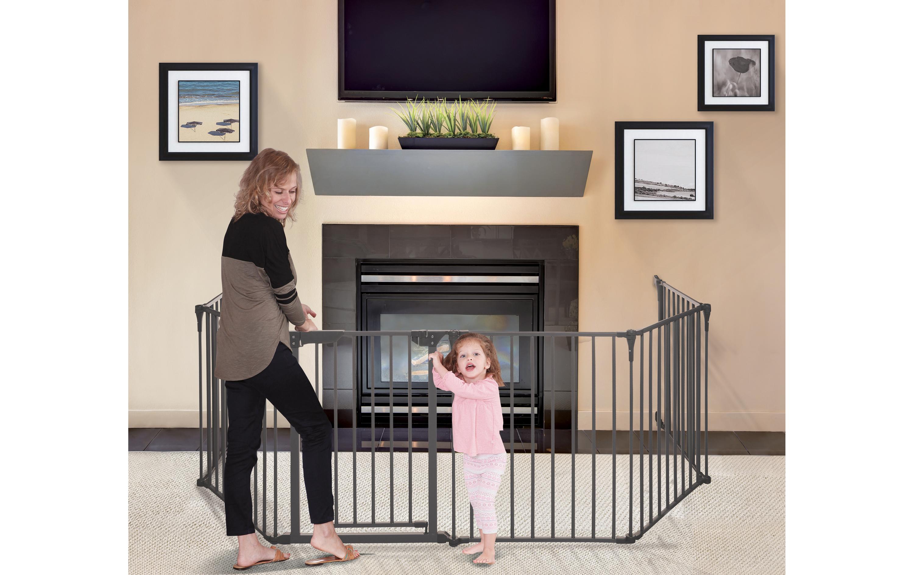 Laufgitter Royale Converta Charcoal 3-in-1<br>Metall Laufgitter breite Barriere/Kaminschutz
