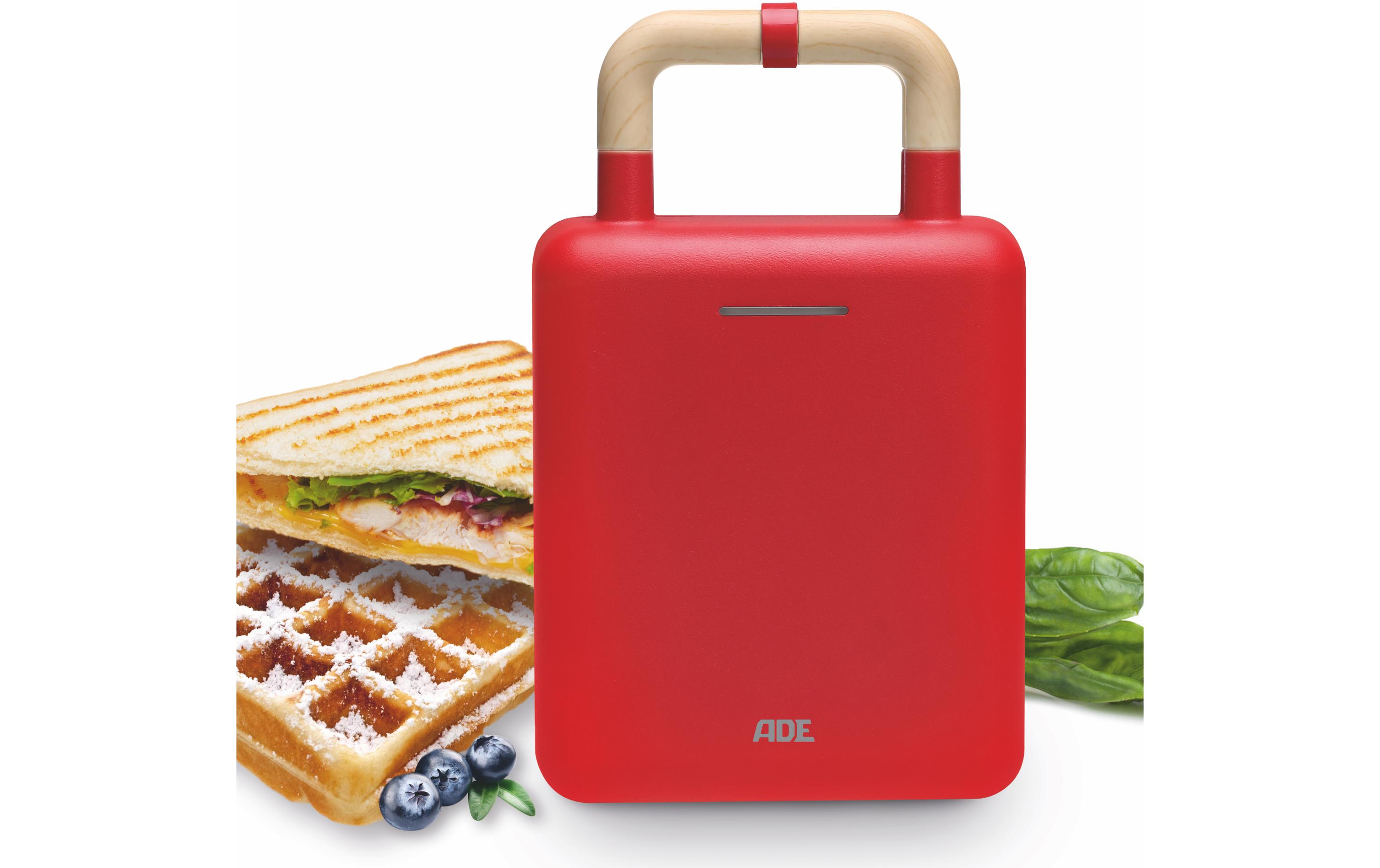 Waffeleisen RotWaffeleisen mit Sandwichmaker