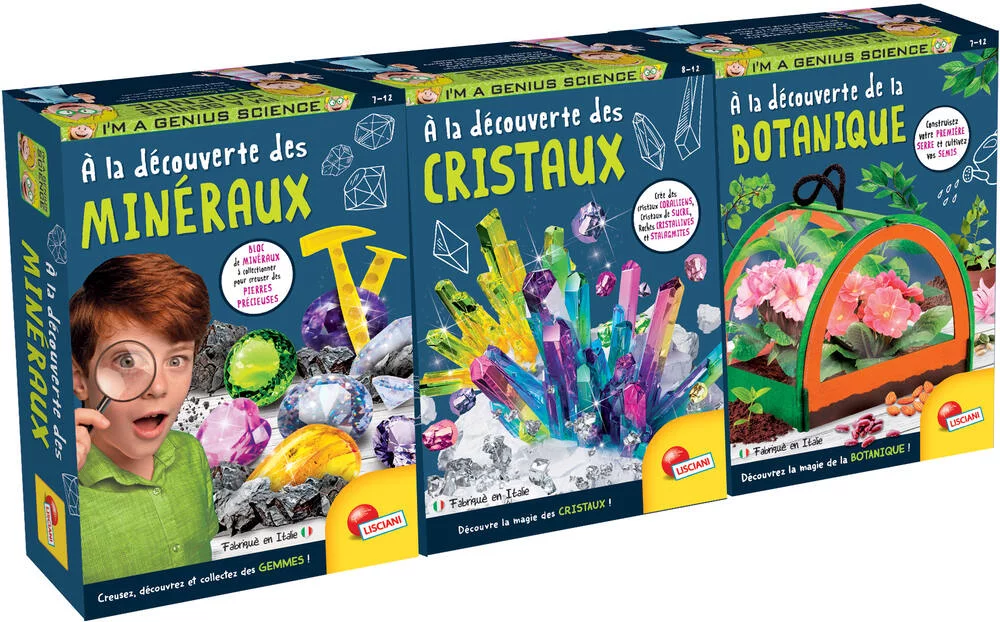BUNDLE EXCLU MINI SCIENCE - DECOUVERTE DES CRISTAUX\/MINERAUX -BOTANIQUE