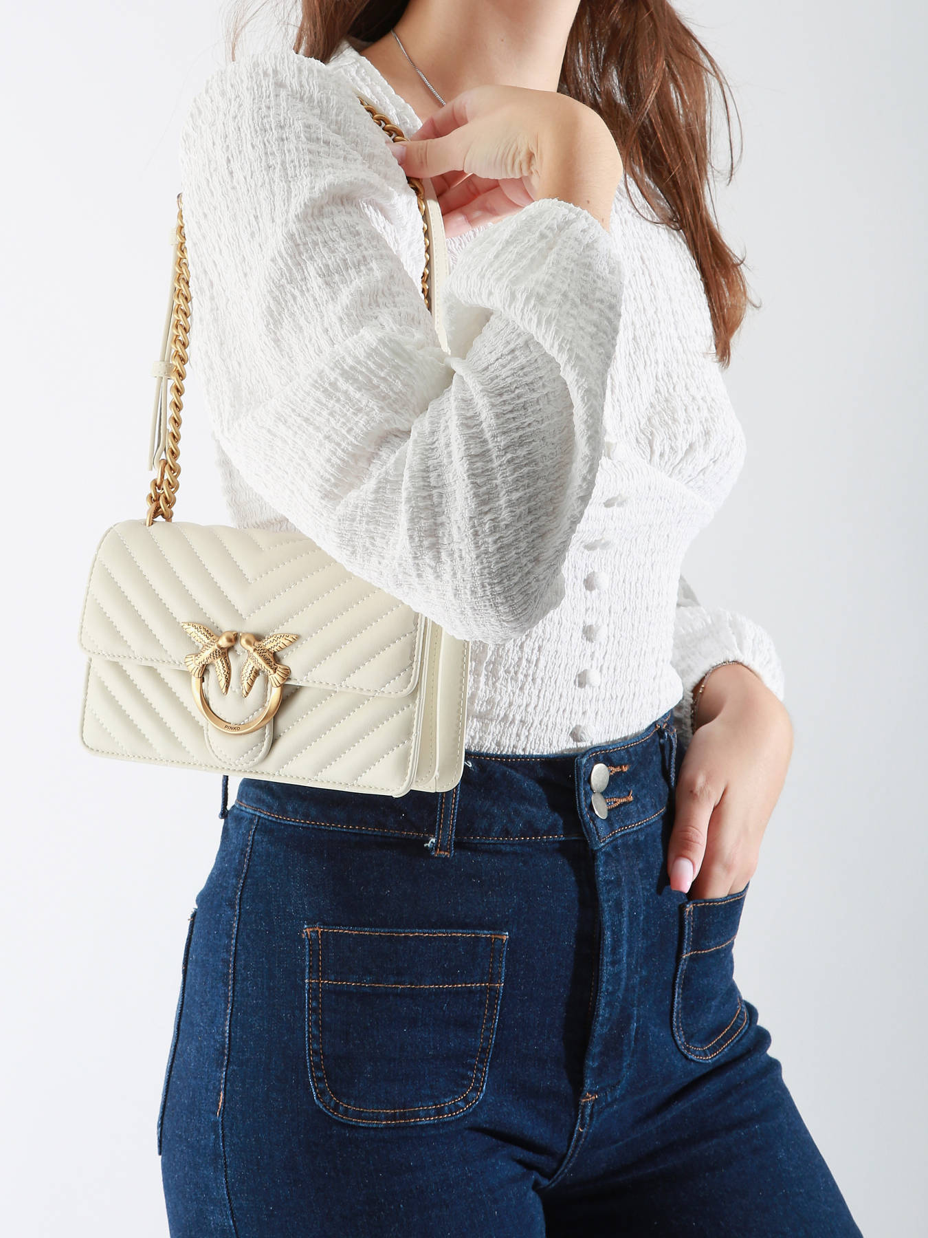 Sac bandoulire Love bag quilt cuir PINKO