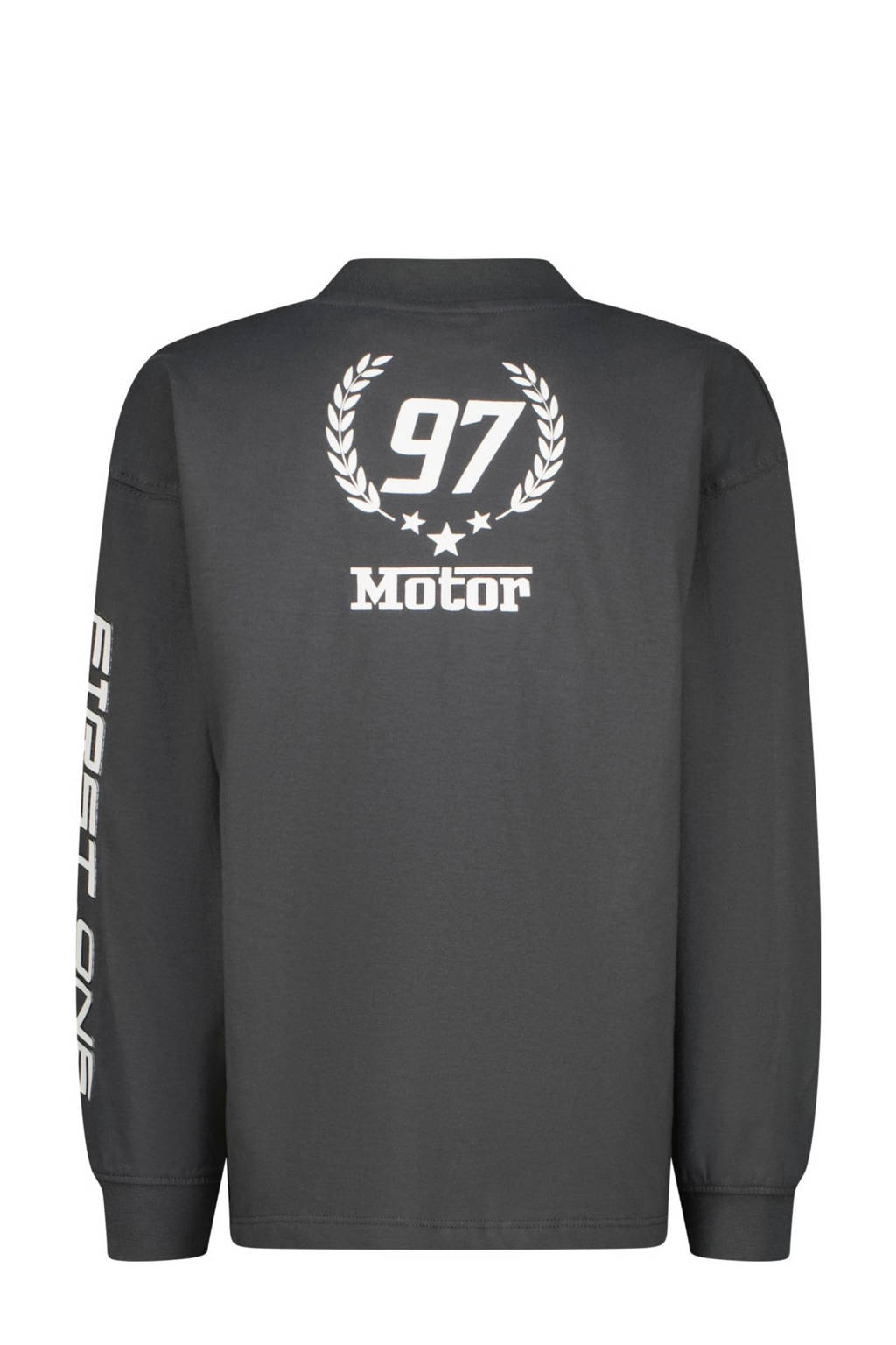 Vingino longsleeve Jitch met printopdruk donkergrijs