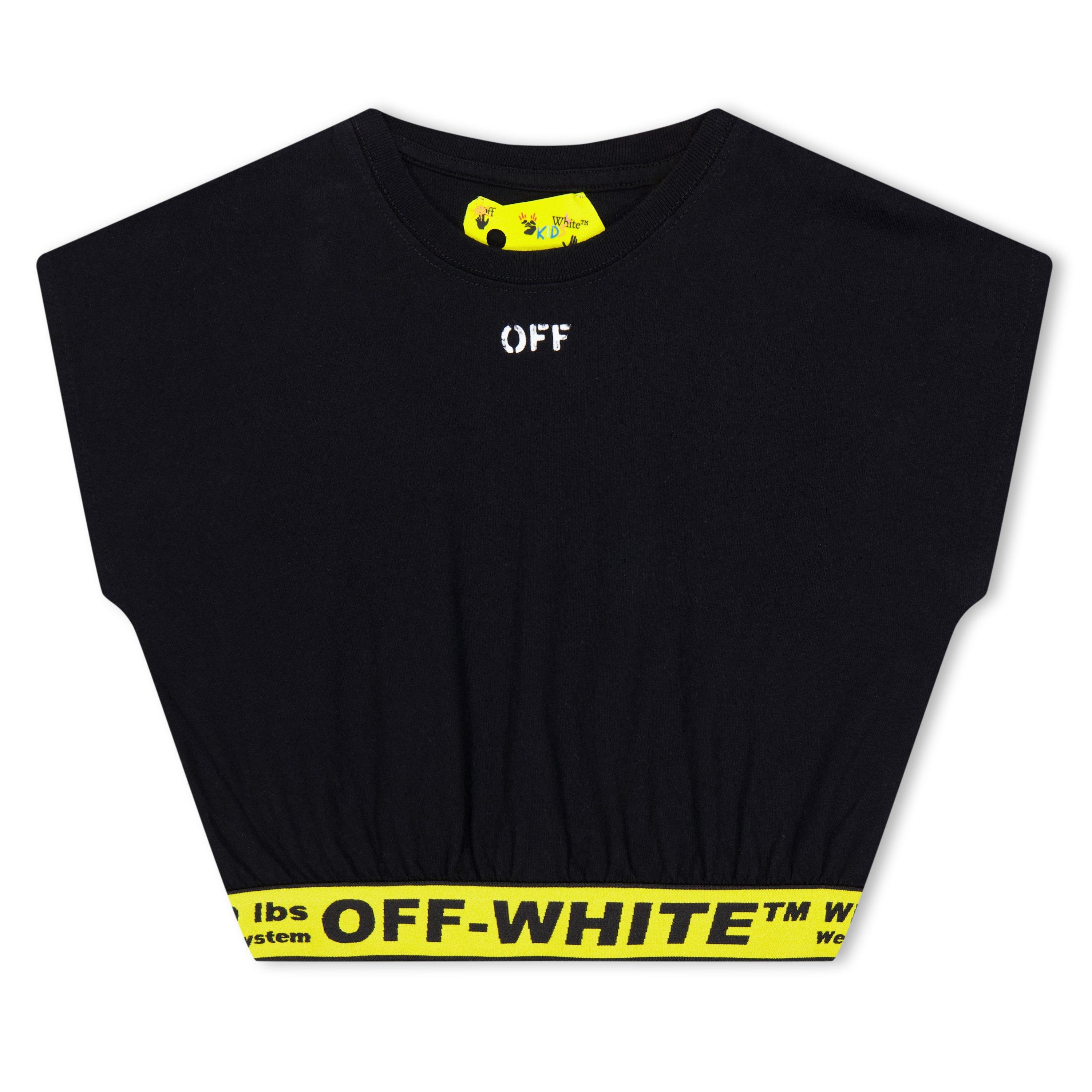 Off White Cropped T Shirt Juniors