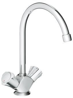 Grohe Costa-L 1-gats keukenkraan m. hoge uitloop m. kettingoog chroom