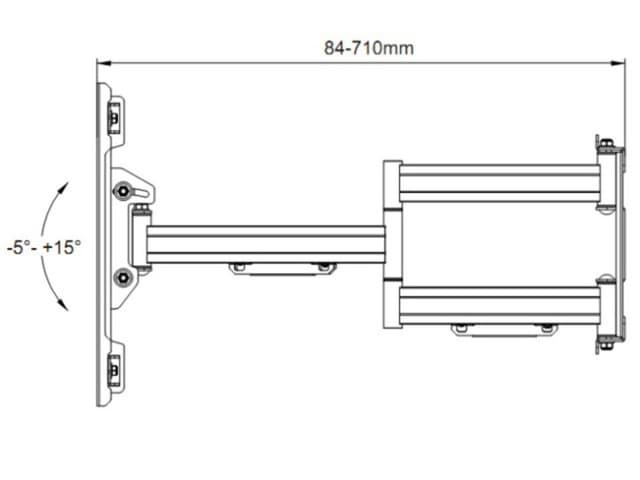 Multibrackets 2616 tv-beslag 2,79 m (110