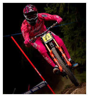 Maillot Manches Longues Dharco Race Val Di Sole Rose/Orange