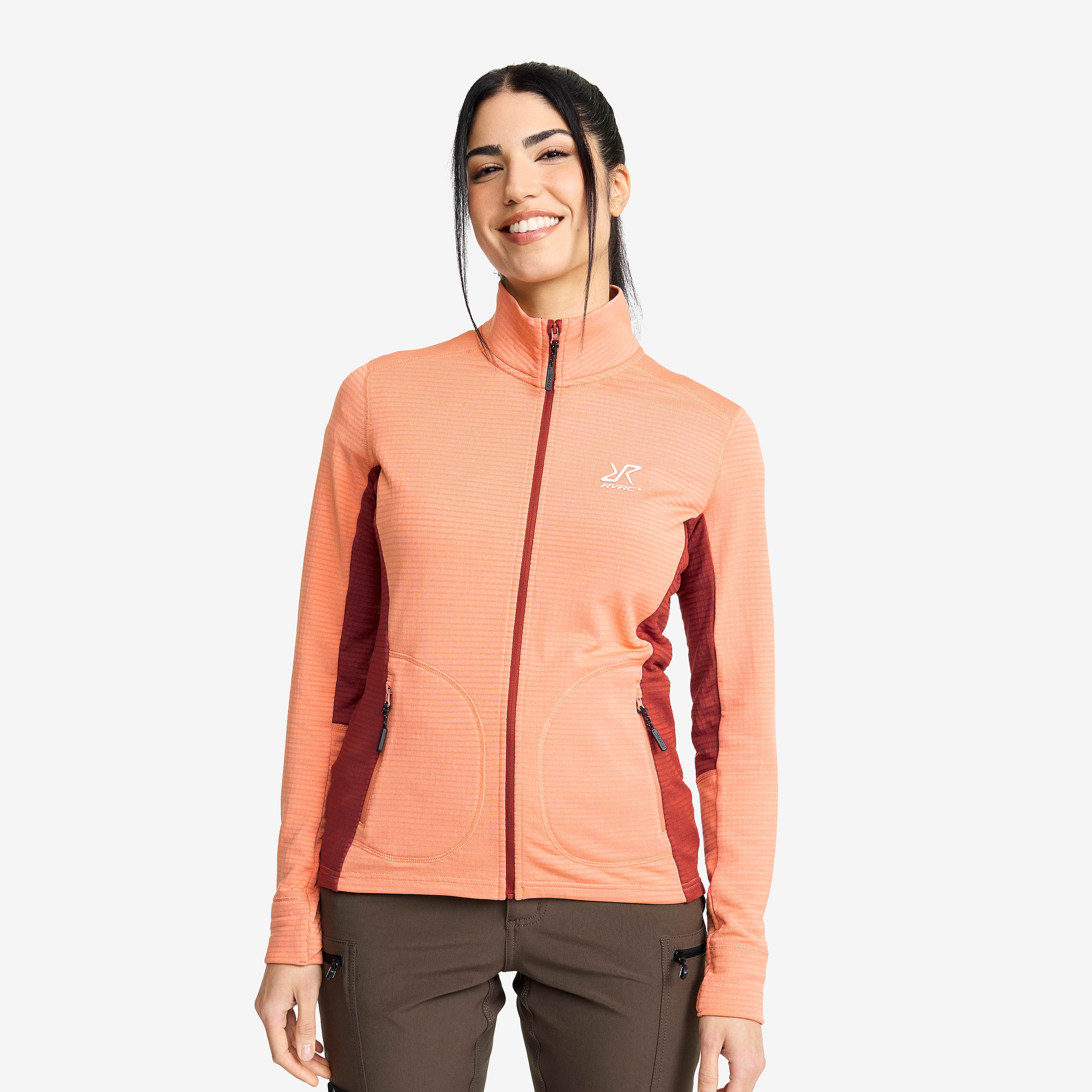 Waffle Full-zip Fleece  Dame Honey Pink