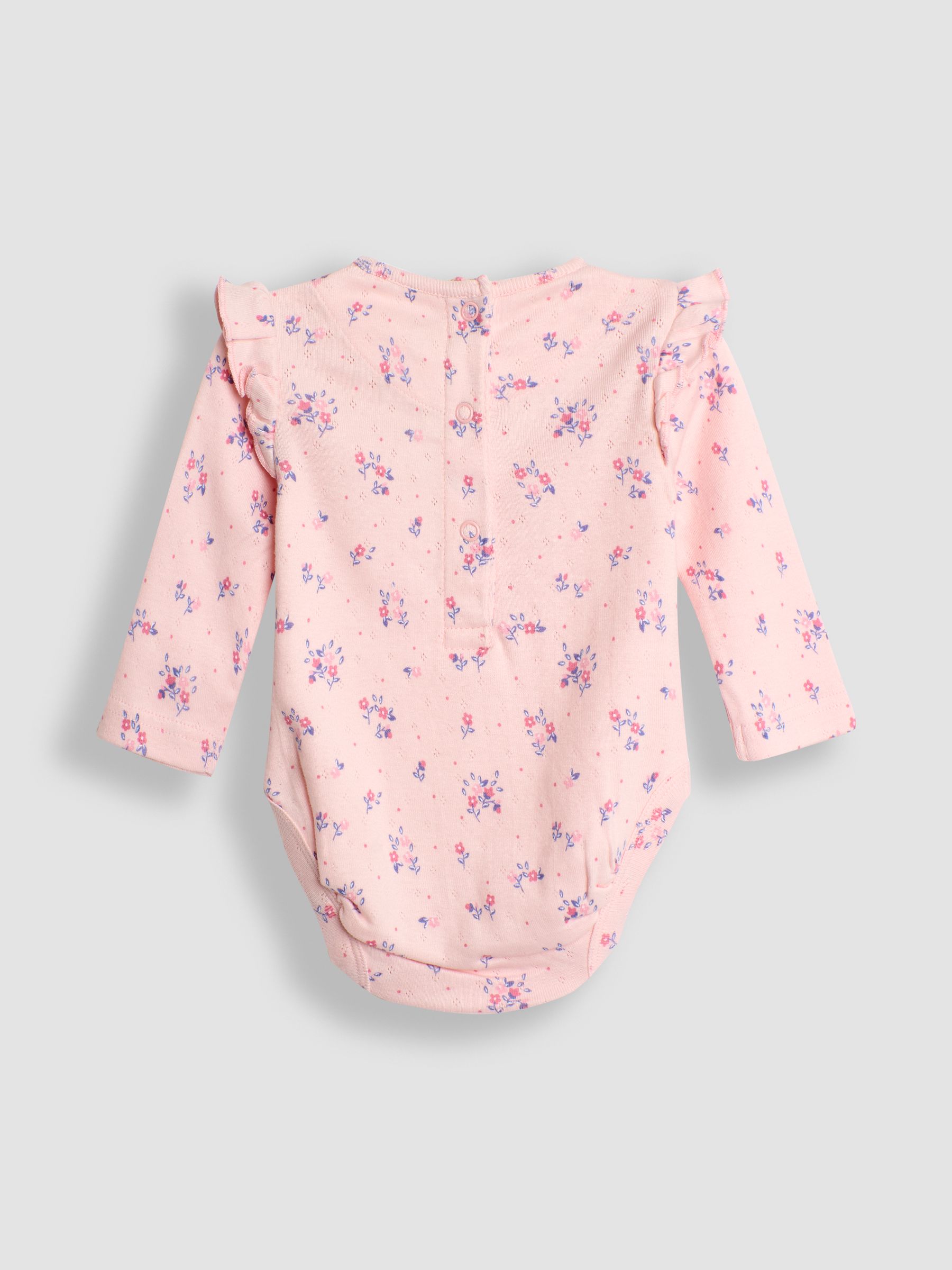 JoJo Maman Bébé Floral Pointelle Bodies 2 Pack