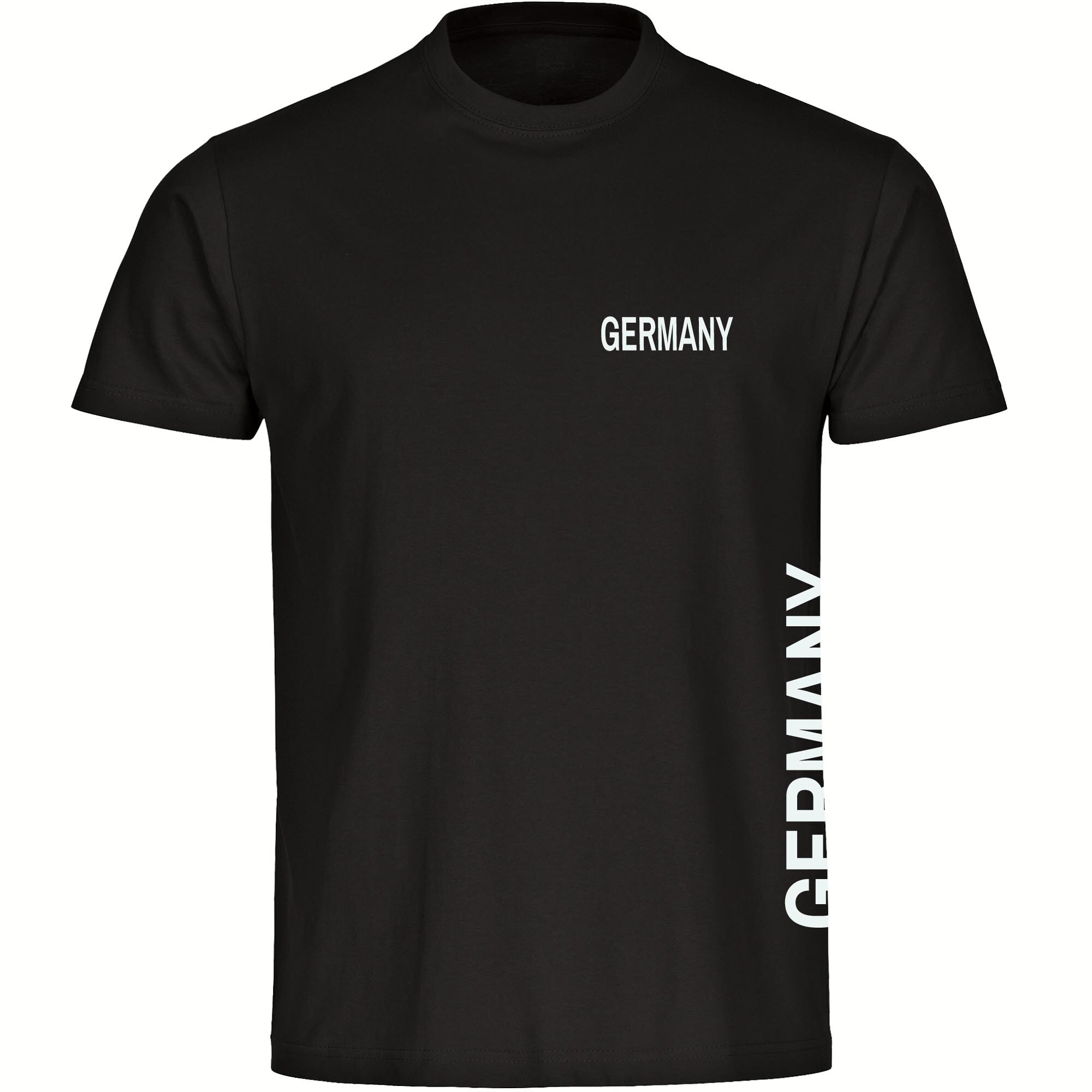 multifanshop® Herren T-Shirt- Germany - Brust & Seite - Druck weiß