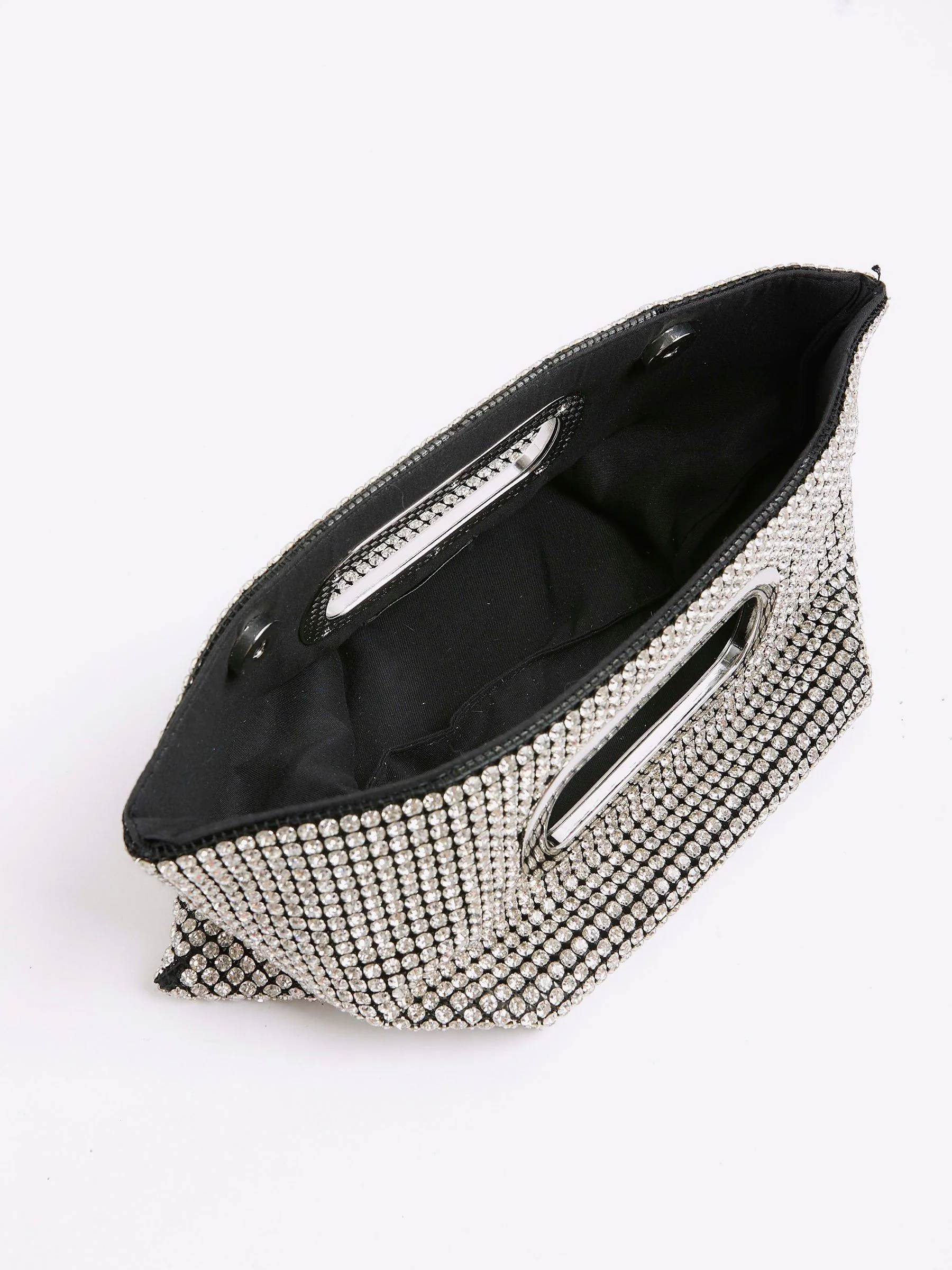 River Island Handle Diamante Clutch Bag