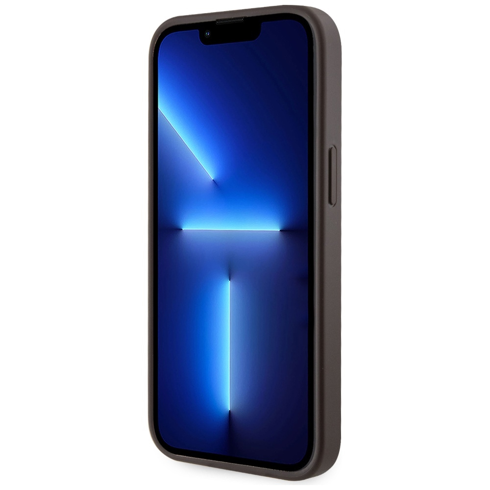 iPhone 15 MagSafe 2in1 Leder Hülle Wallet Case mit Magnetischem Kreditkartenfach 4G Stripes (GUBPHCP15SP4RPSW) - Braun