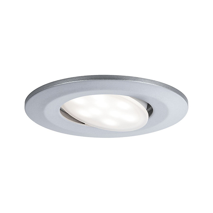 Spot encastrable Calla LED intégrée 4000K IP65 680lm rond orientable chrome mat Paulmann