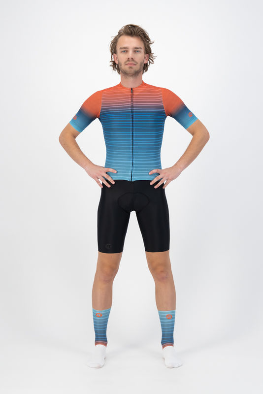 Rogelli Surf Cykeltrøje - Blå/Orange