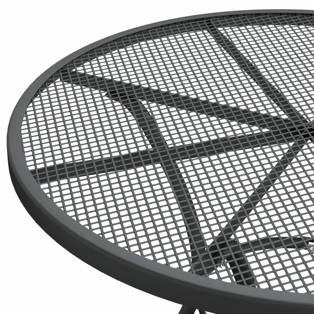 Mobilier à dîner de jardin 5 pièces maille métal anthracite
