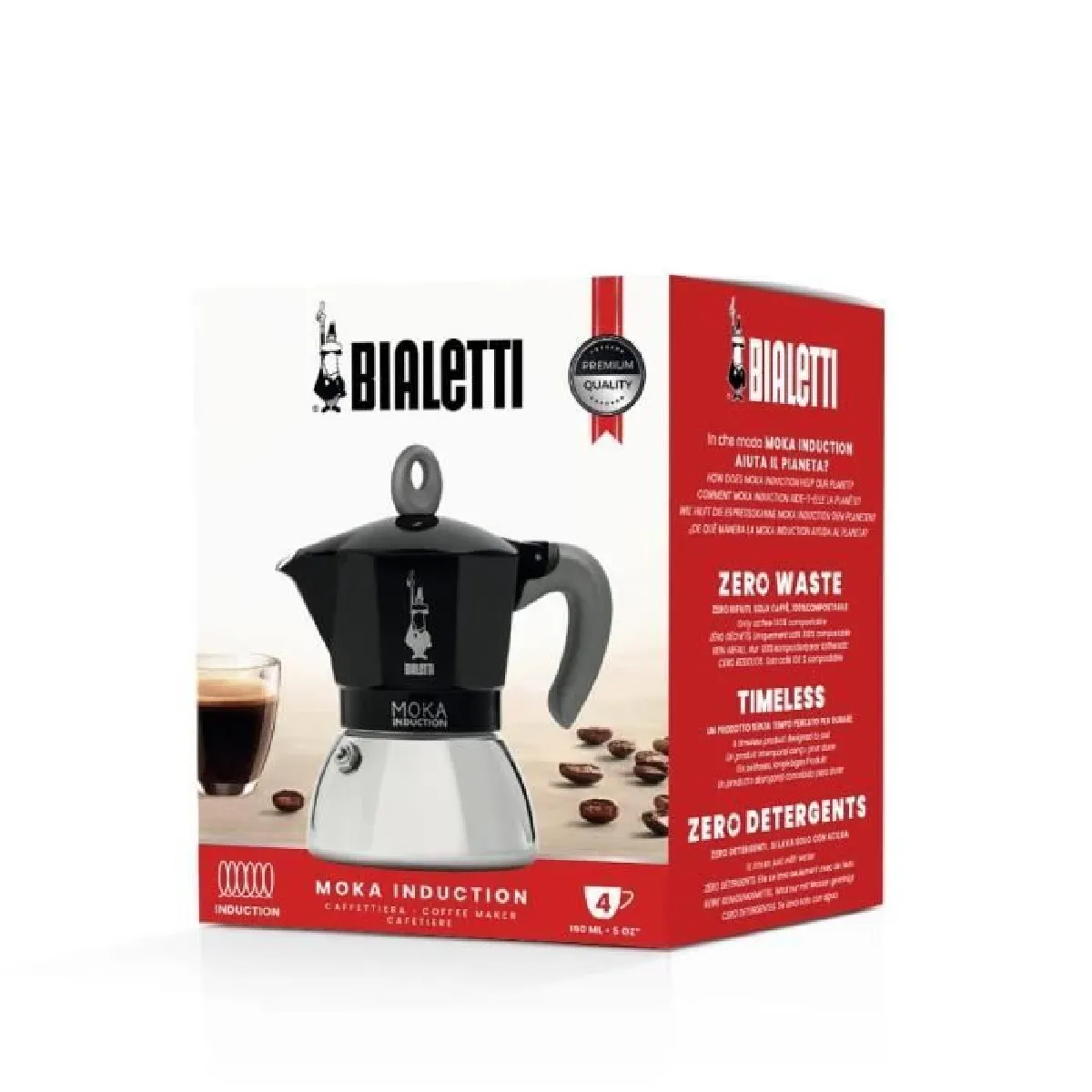 Bialetti Moka Induction Noire 4T