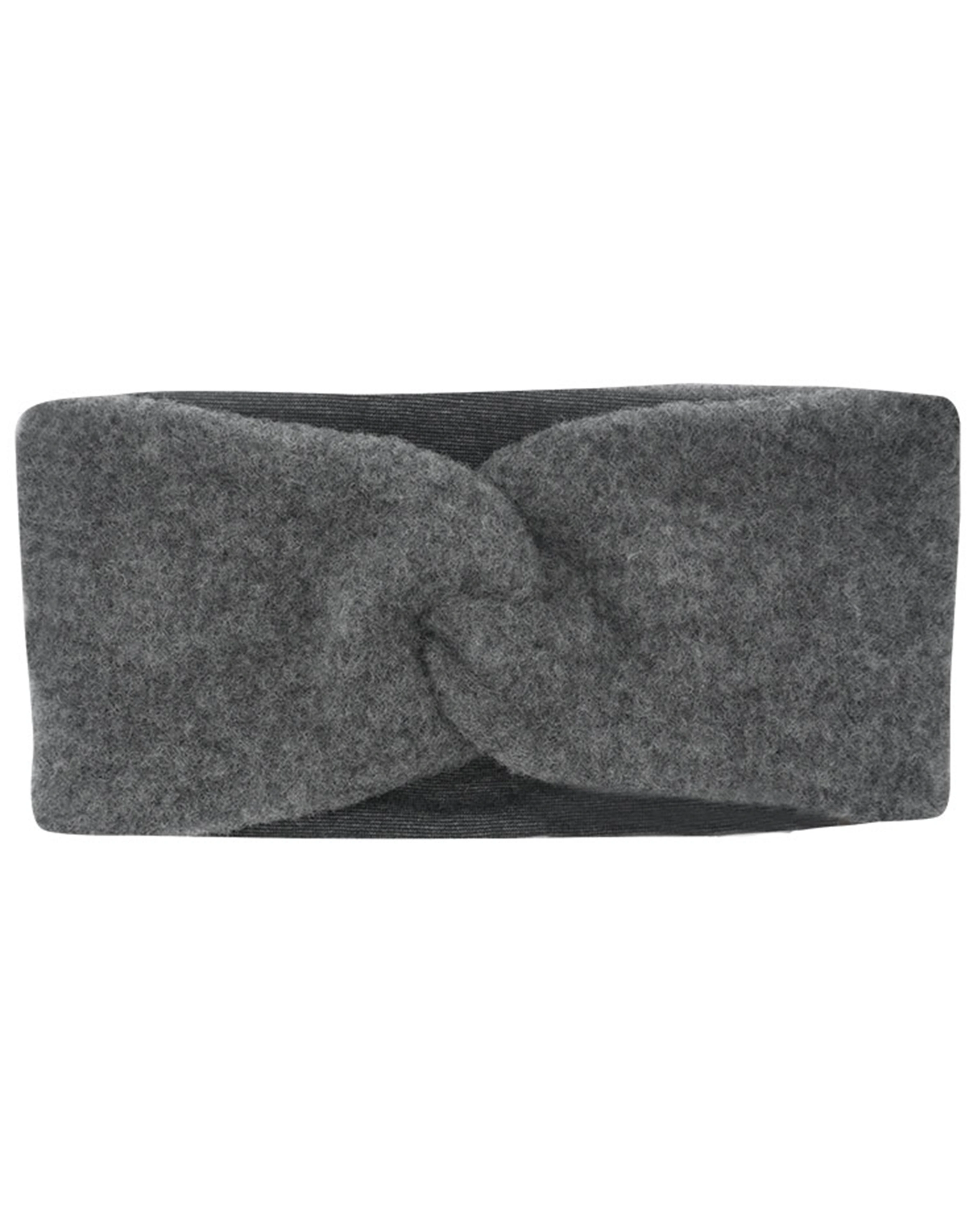 Woll-StirnbKids GIRL in mittelgrau/carbonschwarz
