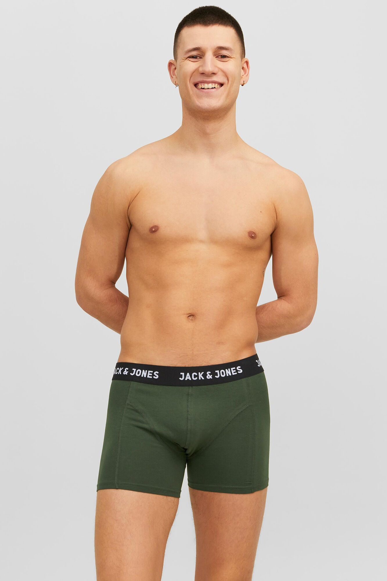 Pacote com 3 cuecas boxer de algodão com estampa camuflada
