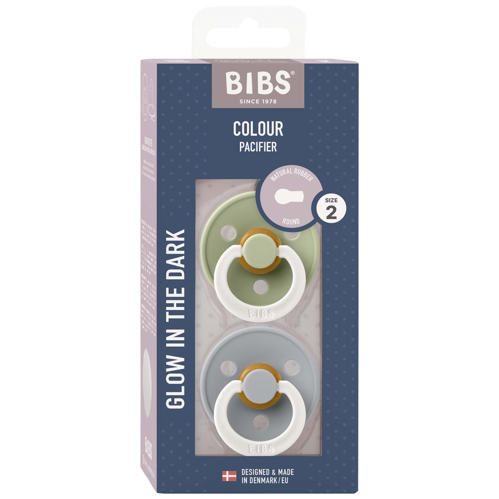 Bibs fopspeen size 2 - Glow in the dark groen
