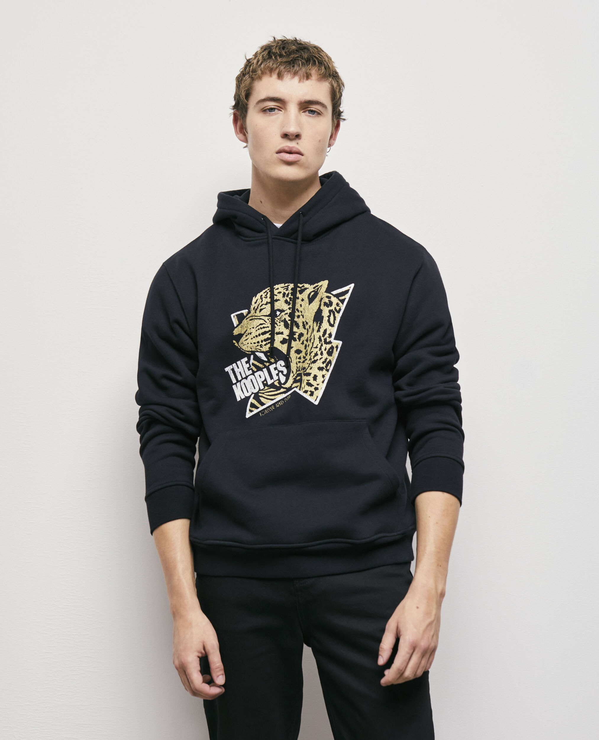 Sweatshirt à capuche sérigraphié tigre