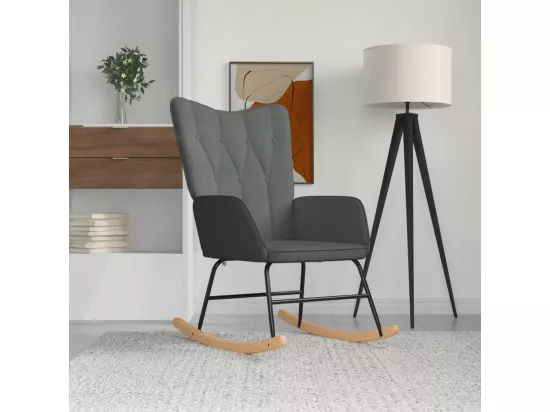 Chaise à bascule Gris foncé Tissu