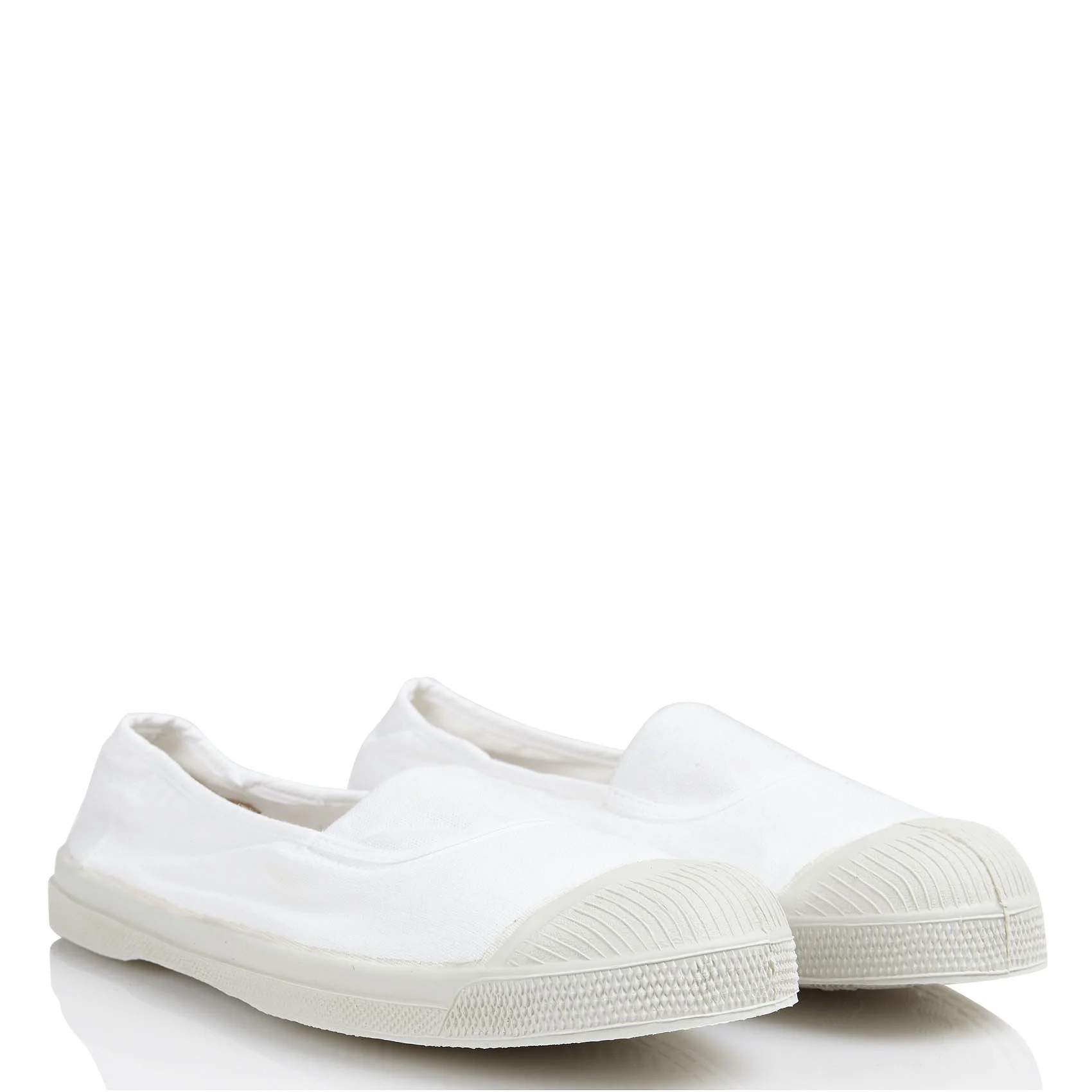 Tennis à élastique en toile | Blanc