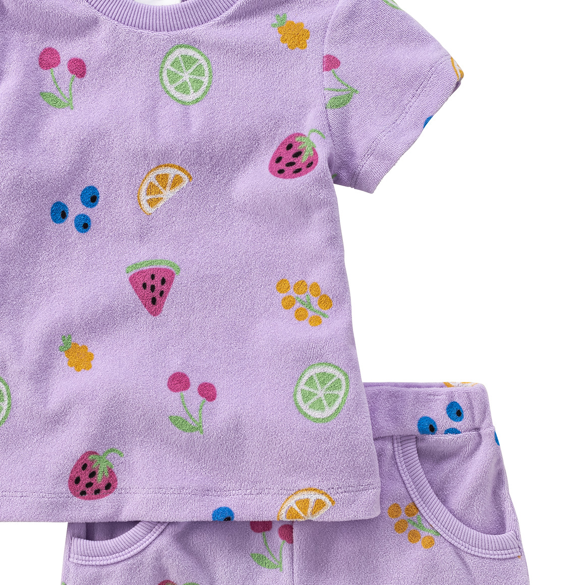 Topomini Baby T-Shirt und Shorts im Set helllila