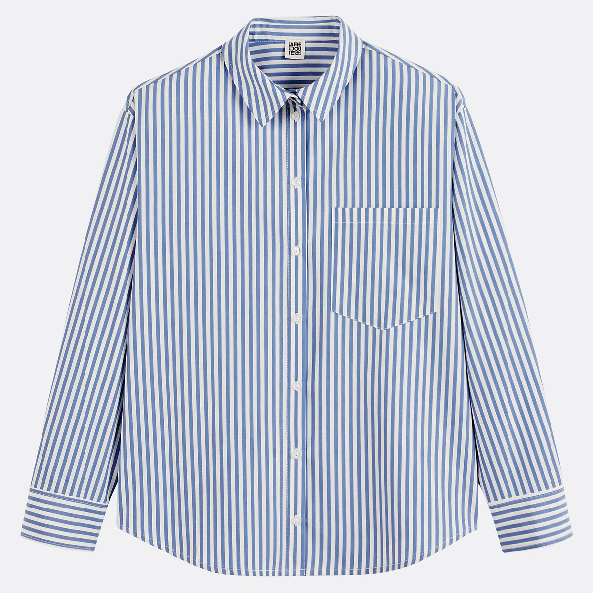 LA REDOUTE COLLECTIONS<br>Camisa listrada de algodão, Assinatura MARLÈNE