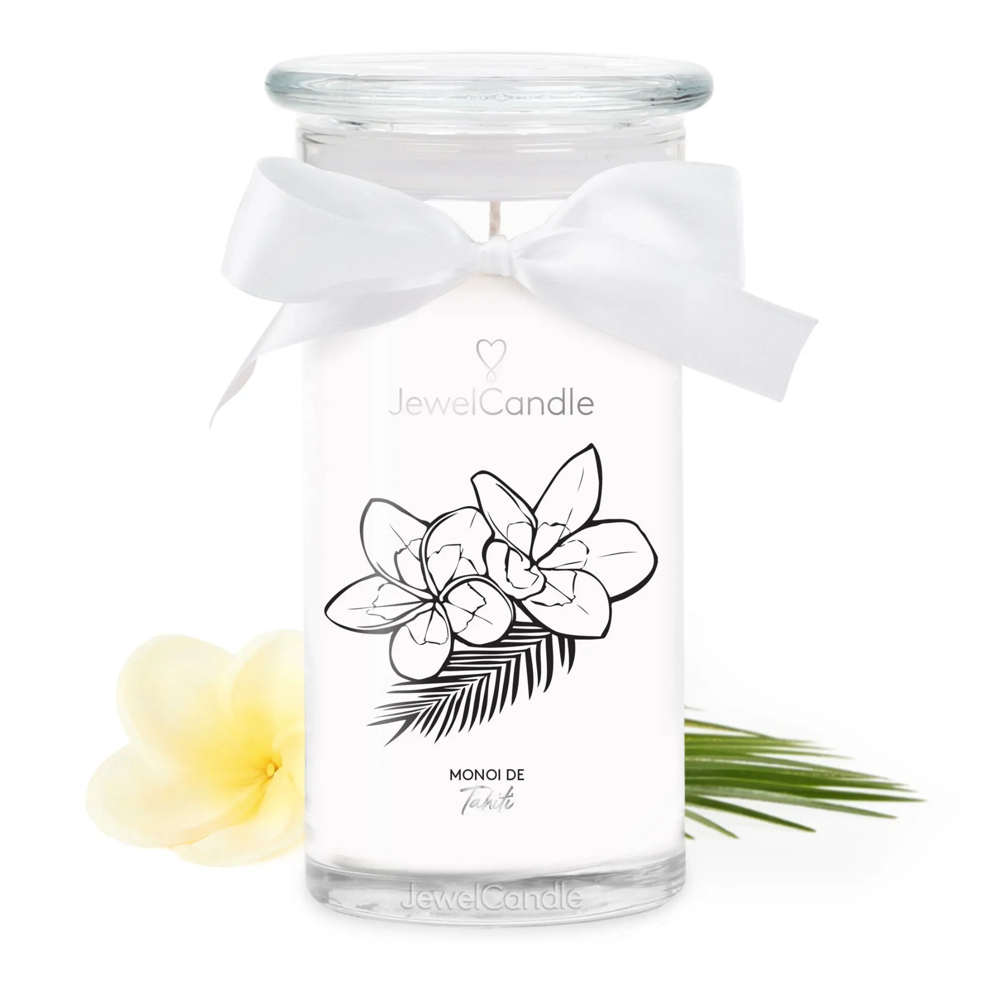 Jewel Candle - MONOÏ DE TAHITI Bougie Parfumée avec Bijou en argent massif 925 Collier - Bougie