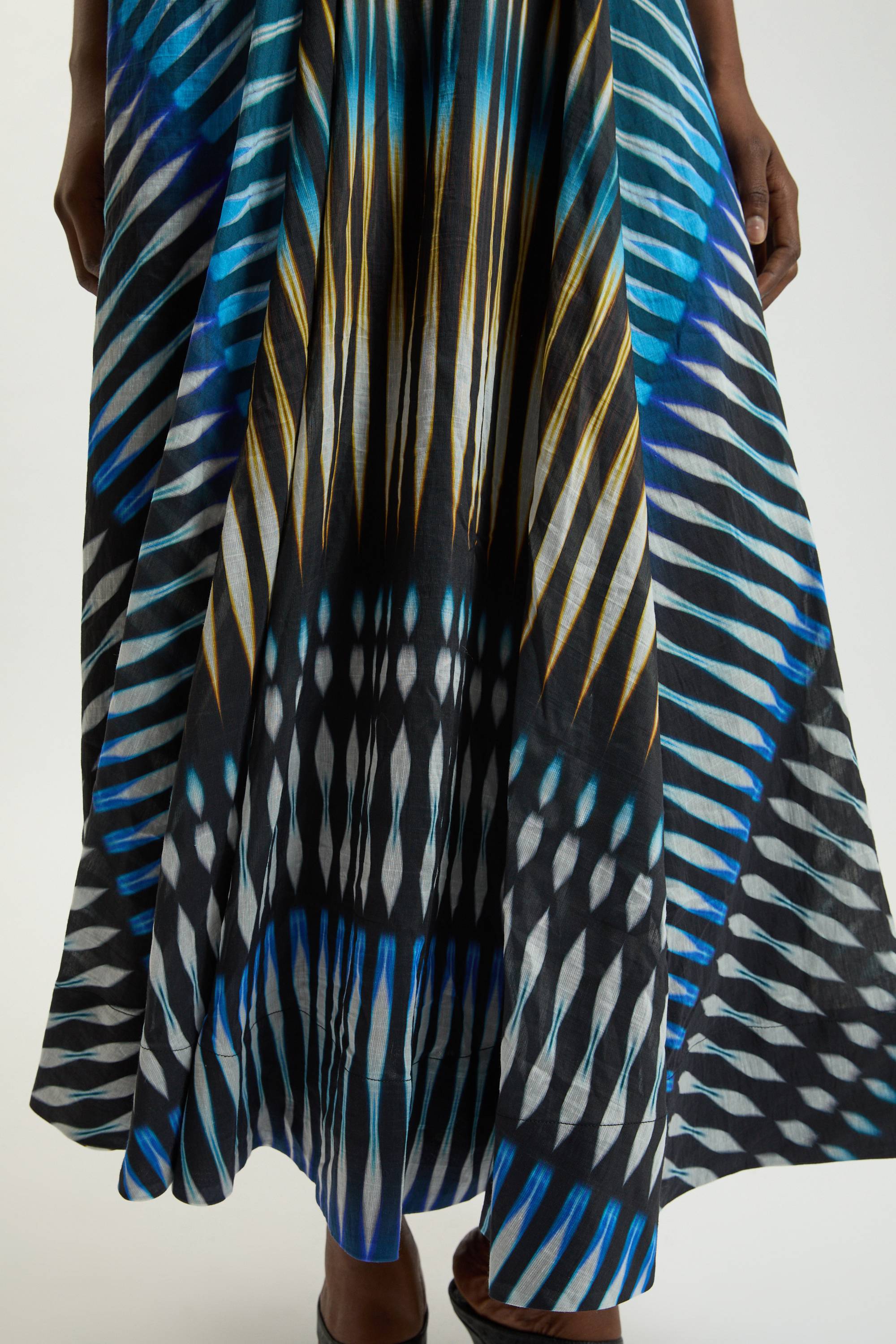 KarenMillen Robe Midi Tissée À Rayures Et Bretelles Fines Petite