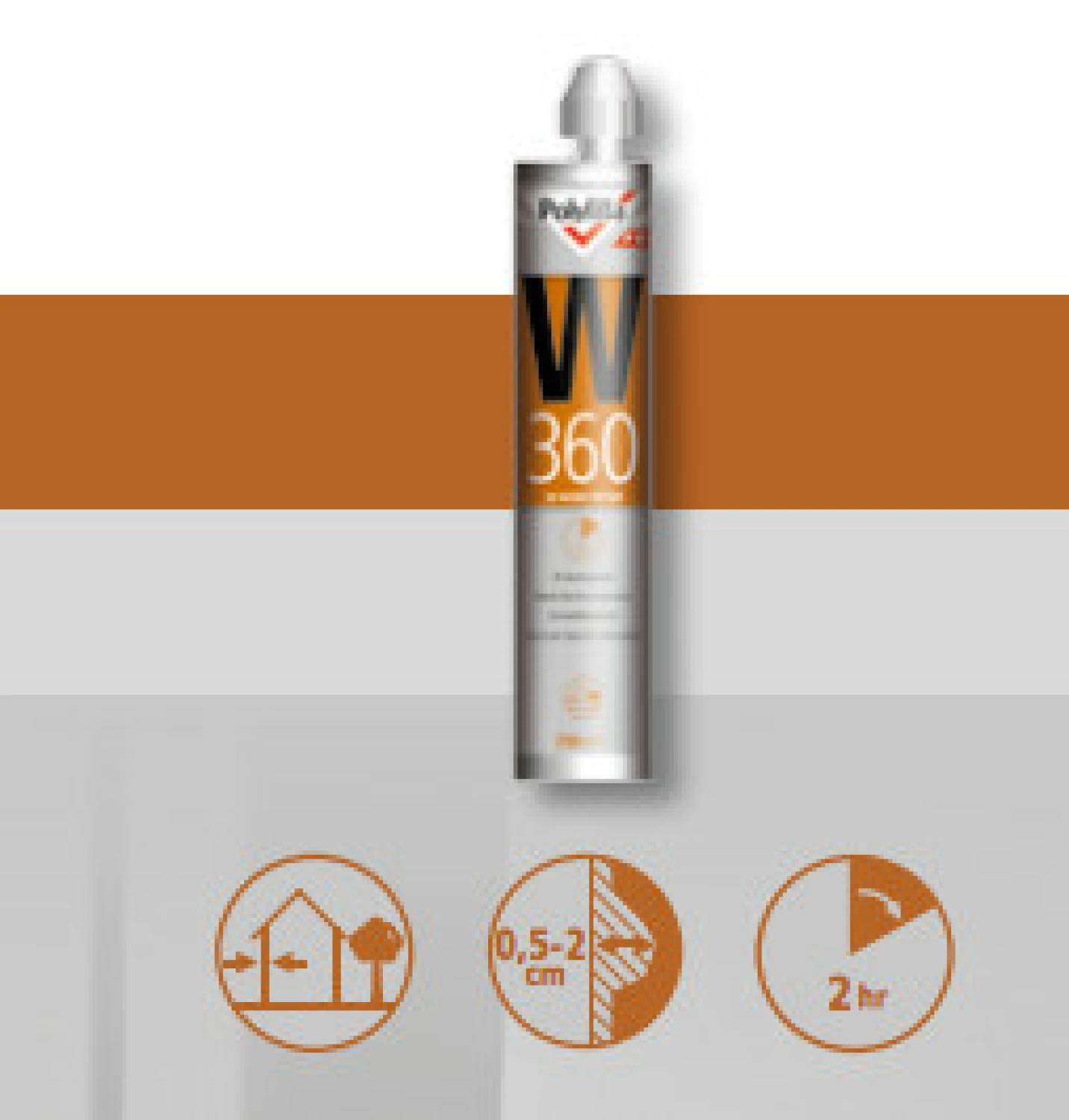 Polyfilla W360 2K Houtreparatie 250 Ml (2In1 Koker)