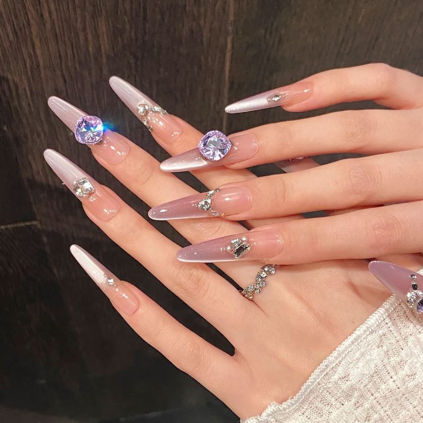 eovda - Rhinestone Stiletto Press On Nail