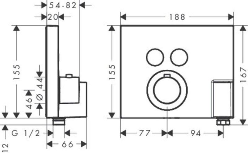 Axor - Showerselect - Inbouw Thermostaat - Chroom