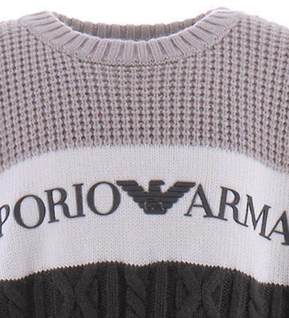 Emporio Armani Bluse - Acryl/Wolle - Streifen Beige
