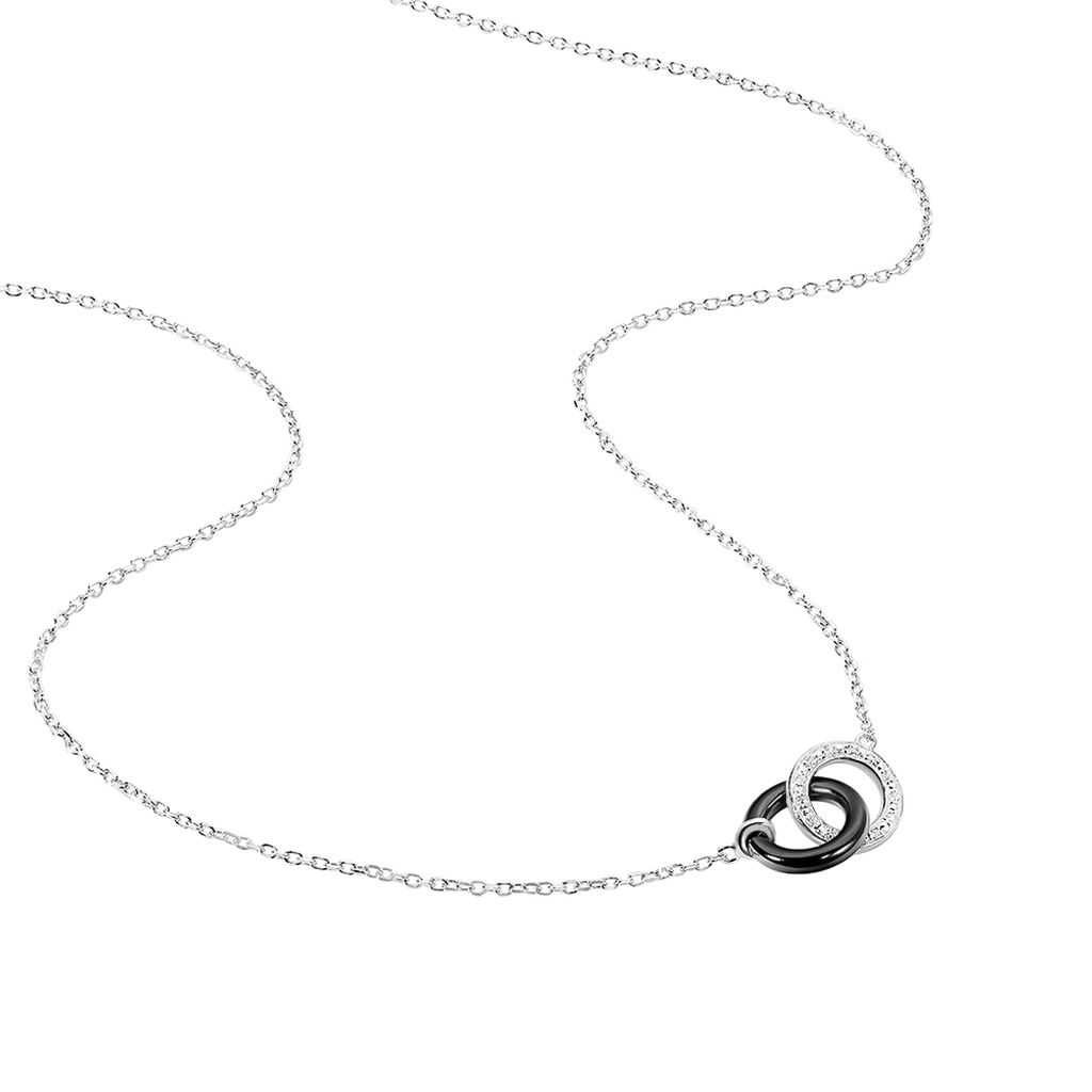 Collier Dina Argent Blanc Céramique Et Oxyde De Zirconium