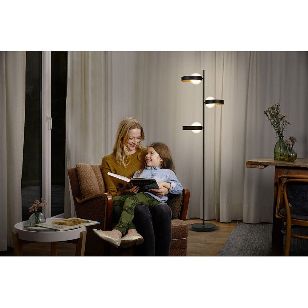 GULVLAMPE LEDVANCE MEMPHIS SVART/GULL