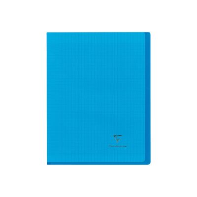 Clairefontaine Koverbook - Cahier polypro A4 (21x29,7 cm) - 96 pages - grands carreaux (Seyes) - bleu