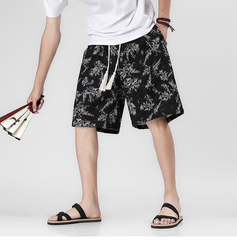 emeisa - Shorts met trekkoord en print
