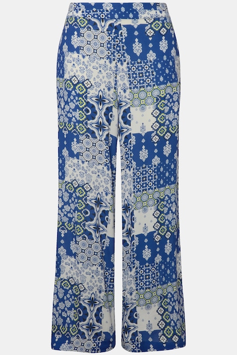 Hose Rose, Patchdruck, gerades Bein, Komfortbund