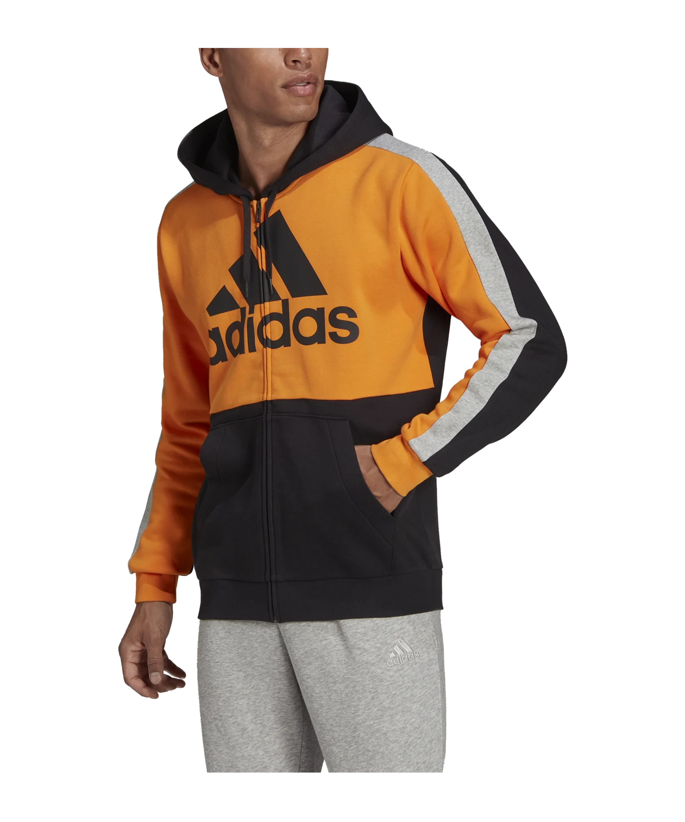 adidas Essentials Colorblock Kapuzenjacke Orange