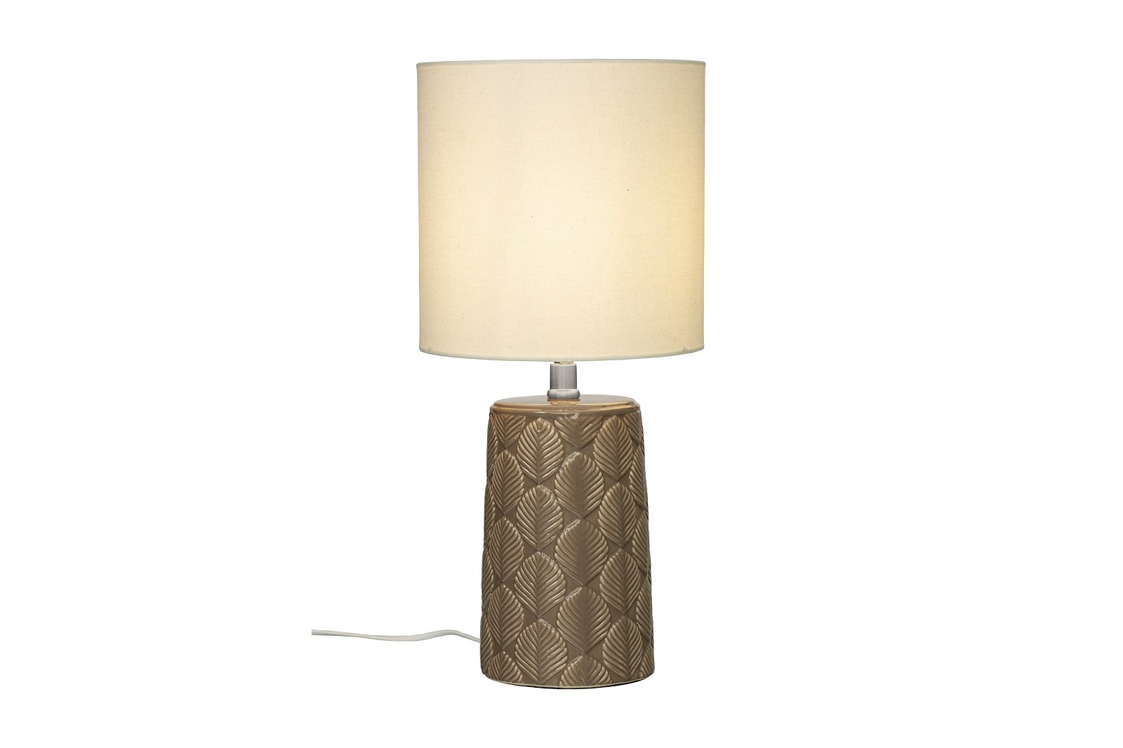 Bodil bordlampe Brun/beige med skjerm, leding og bryter E27
