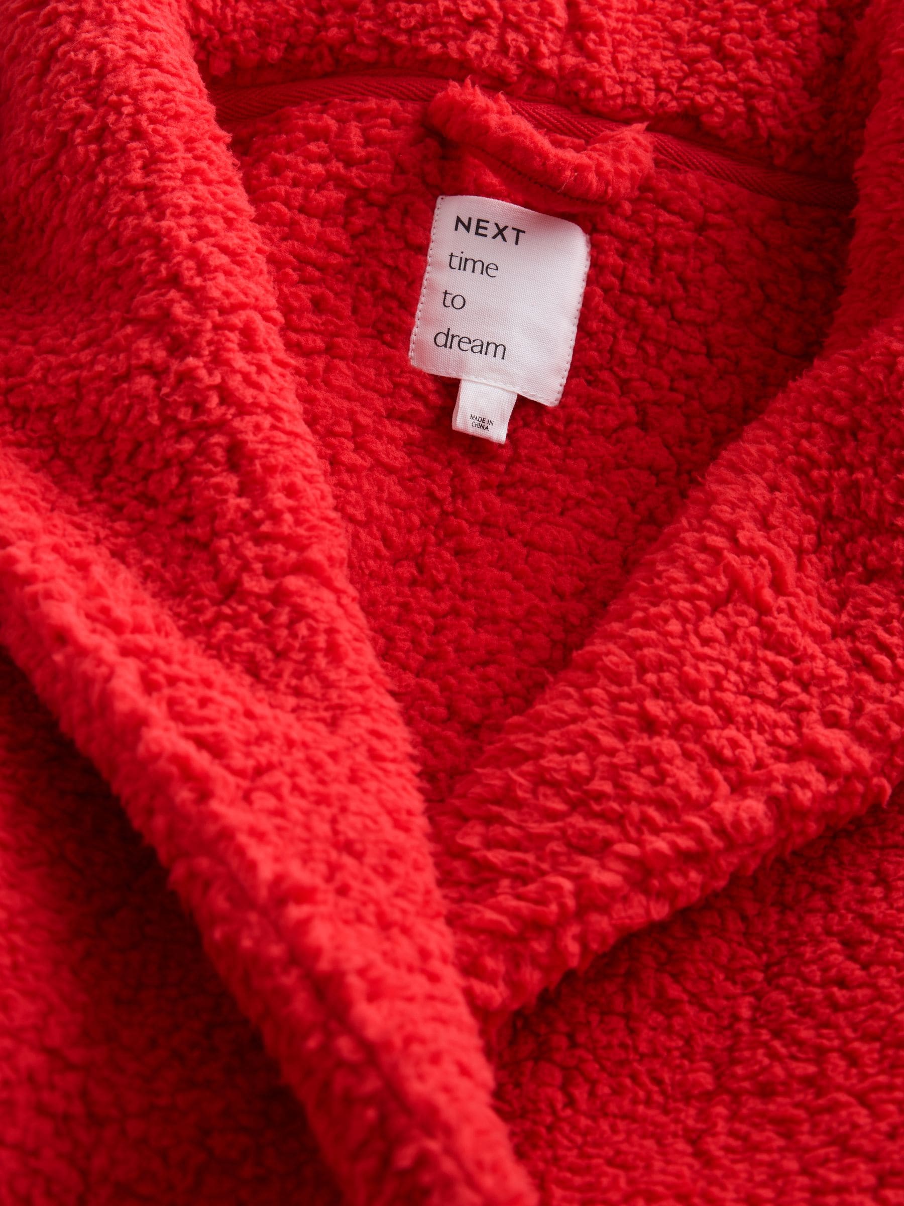 Rood - Teddy badjas