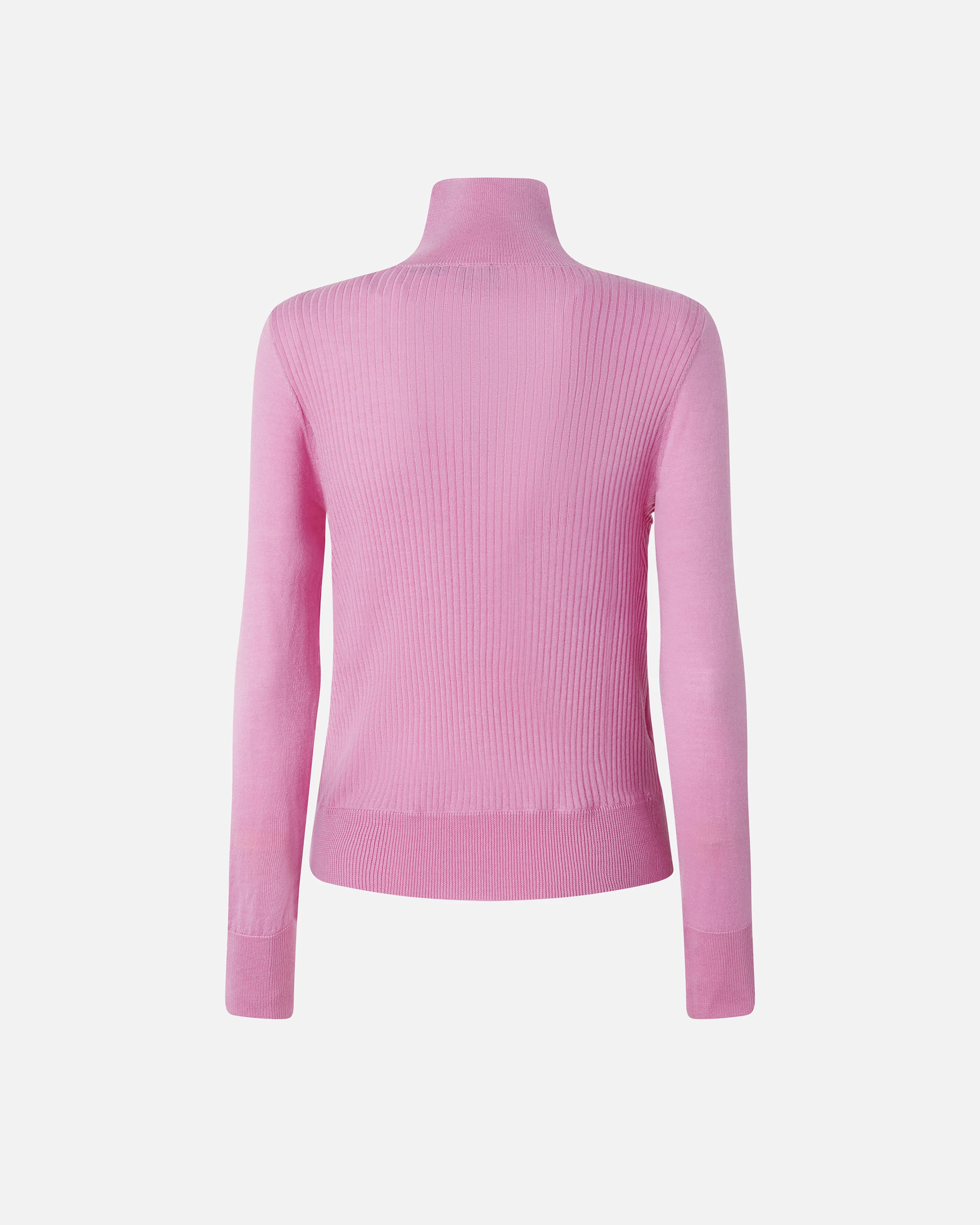 Pull à col roulé avec boutons latéraux | Rose