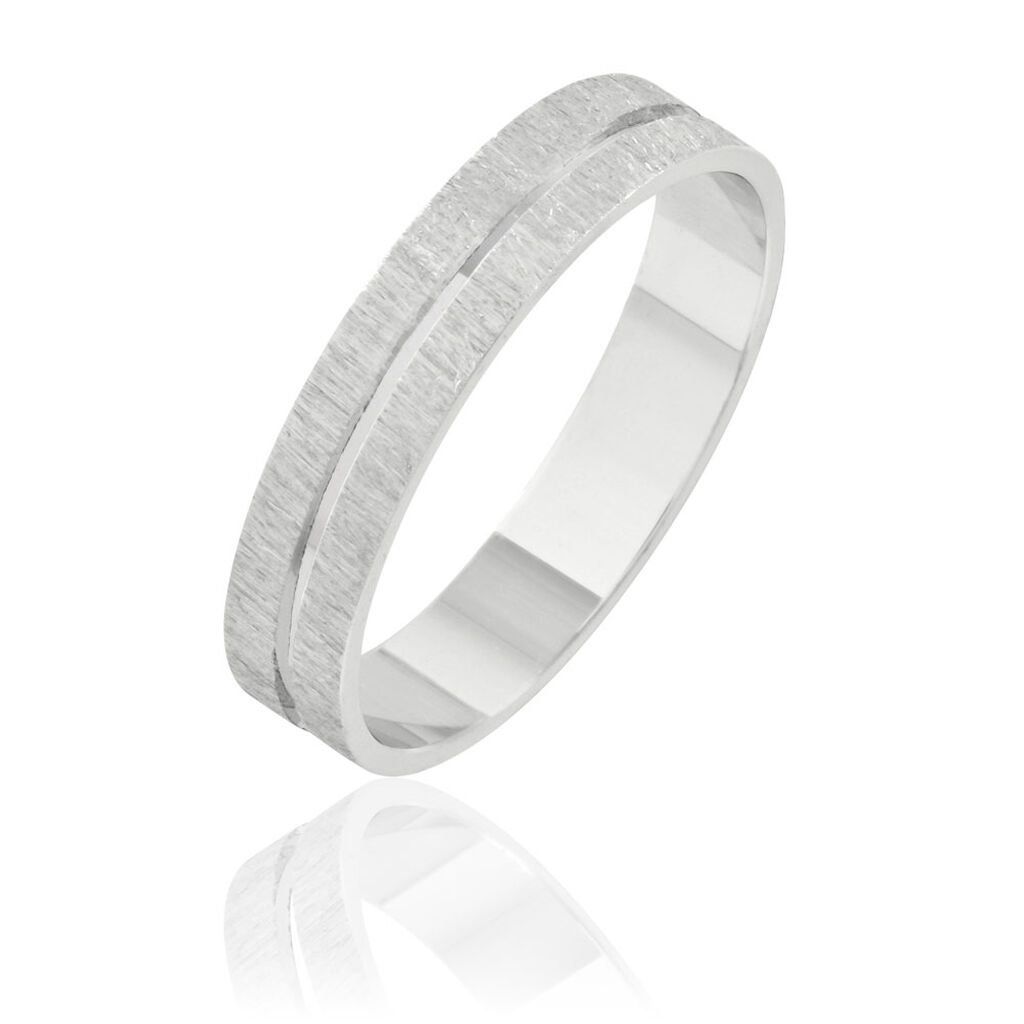 Alliance Ouranos Mat Et Brillant Ruban Plat Or Blanc
