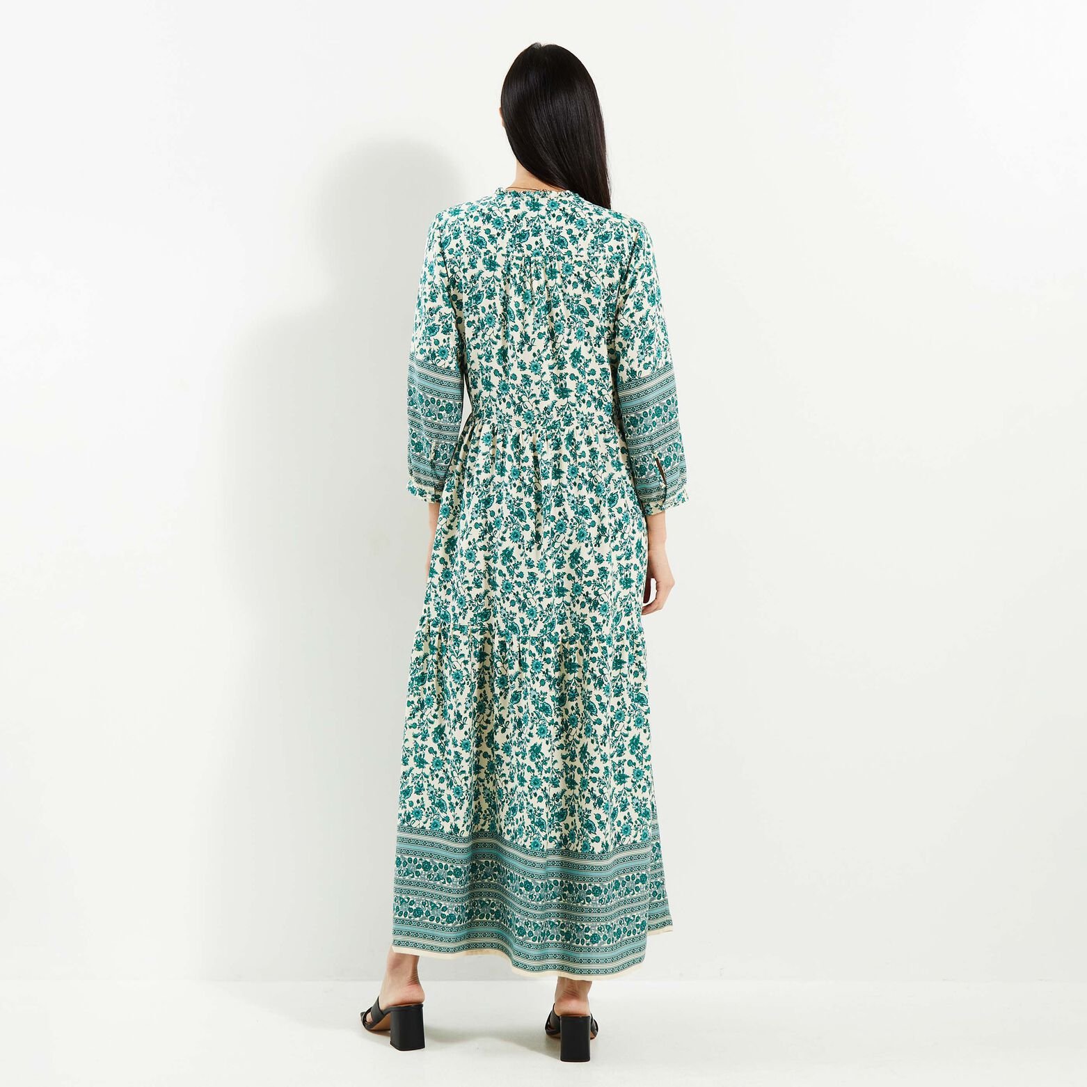 Robe longue imprimée femme