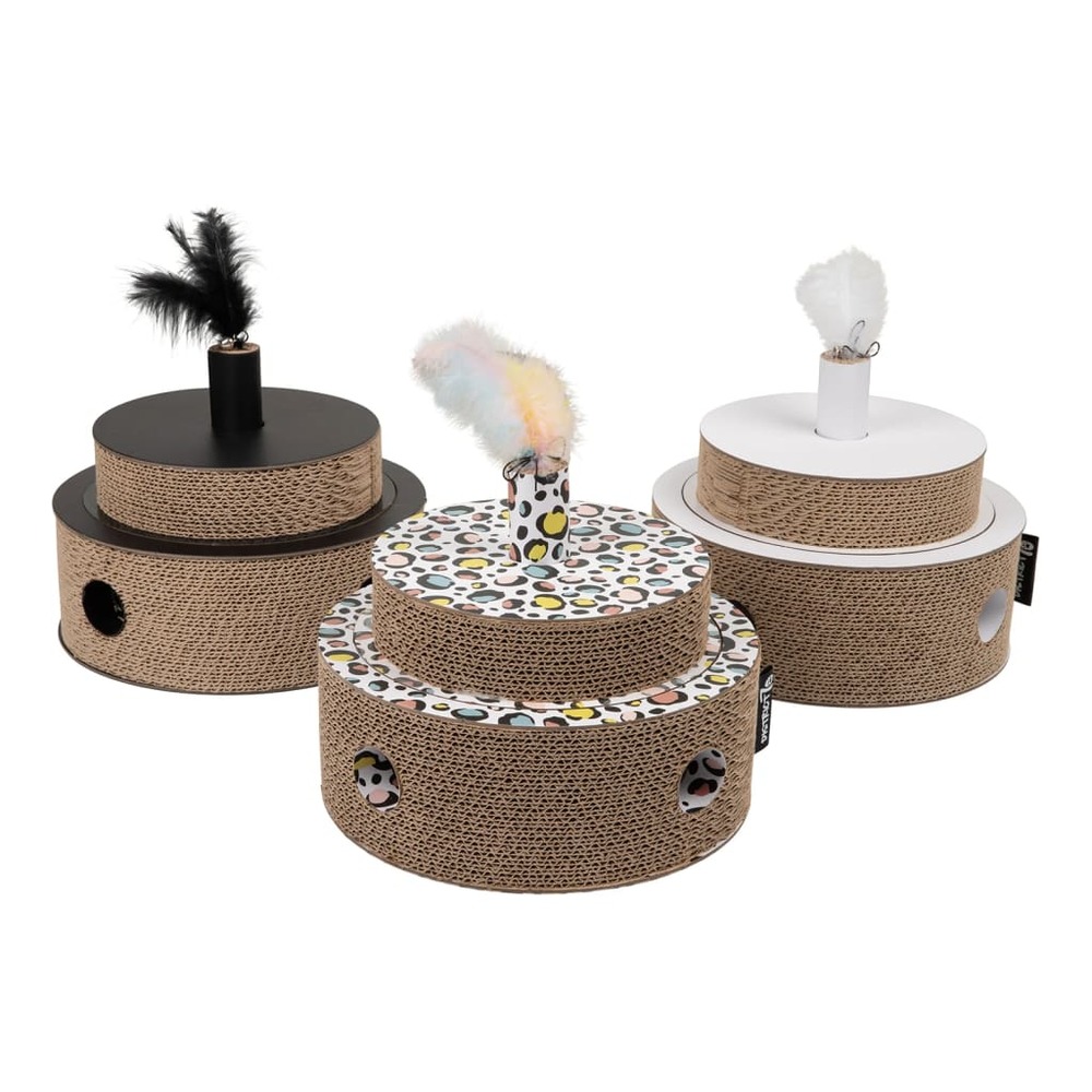 Jouet pour chats fiesta carton noir et marron