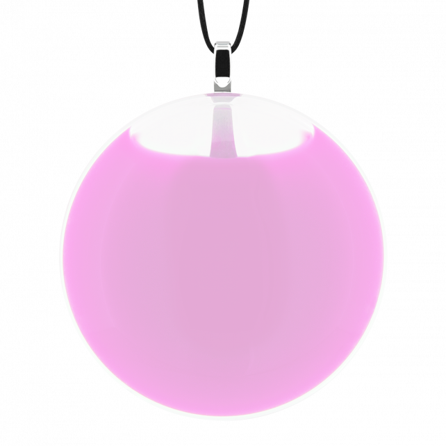 Pendentif en verre soufflé - Galet Medium Milk