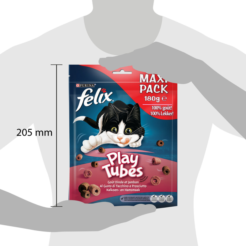 Felix Play Tubes Kalkoen - Ham180 gr